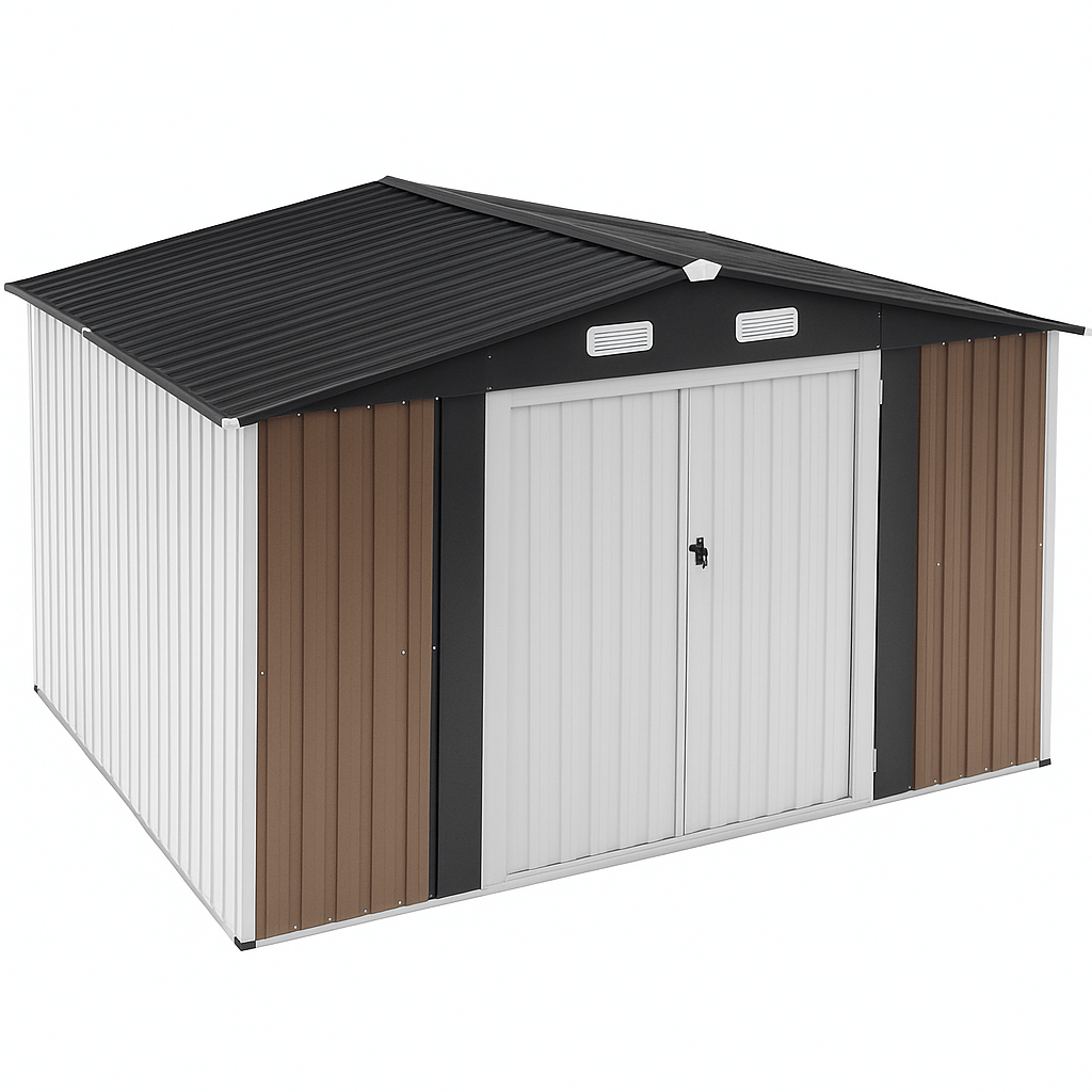 AeroForge Atlas 10x12 Tri-Tone Steel Shed — product view 3