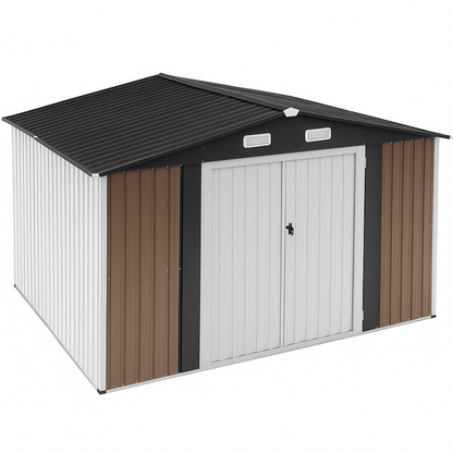 AeroForge Atlas 10x12 Tri-Tone Steel Shed — product view 3