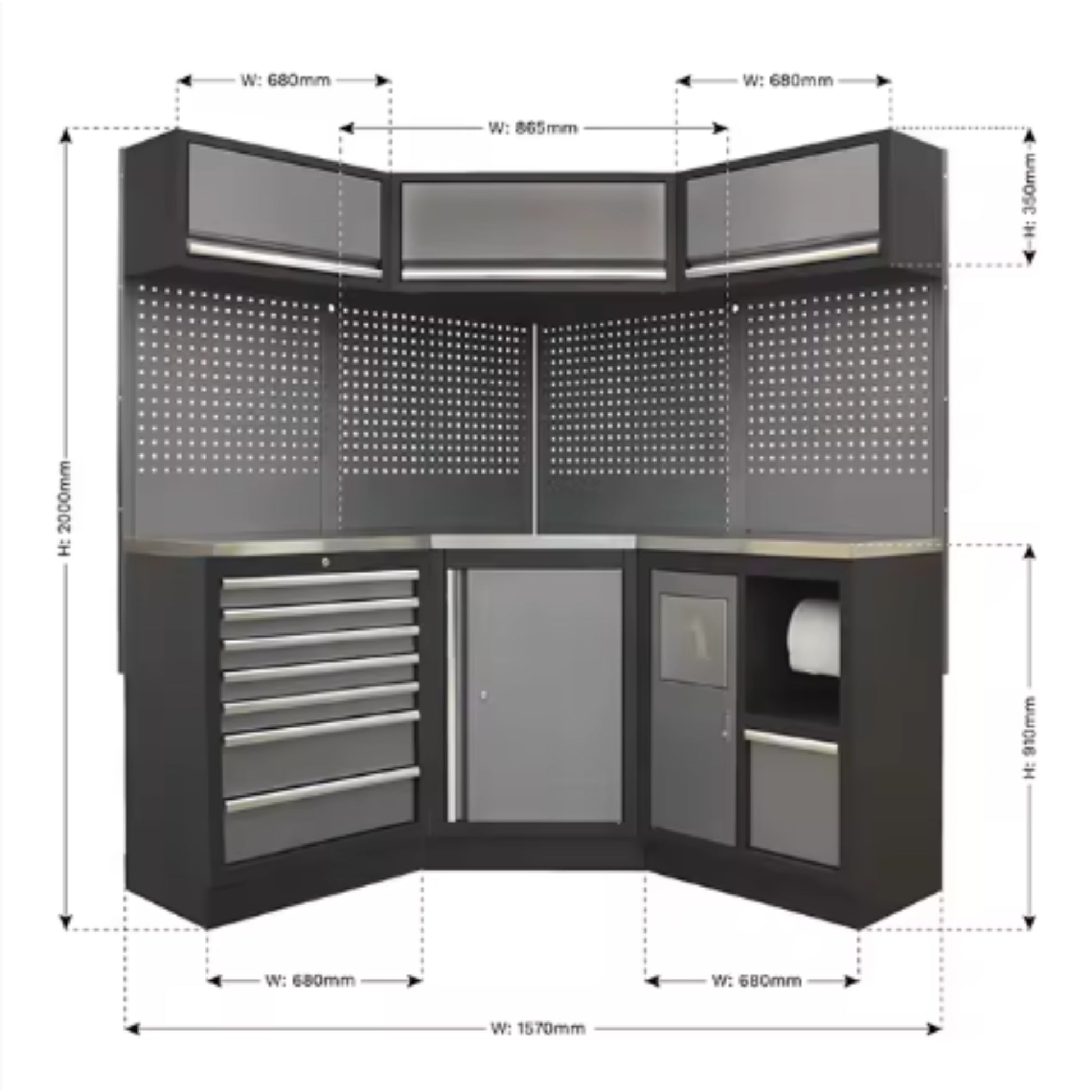 IronHaven CornerPro Modular Workstation Suite — product view 2
