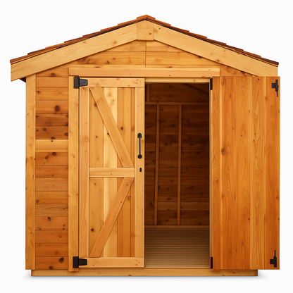 TimberCrest Heritage 8x8 Cedar Gable Shed — product view 2