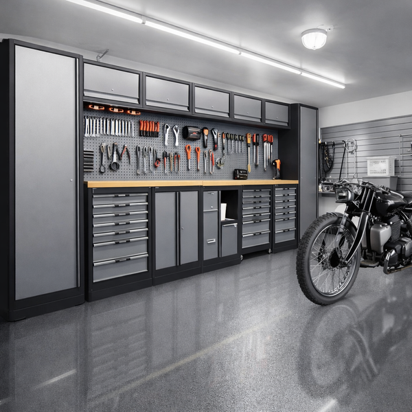 TitanForge WallLine Garage Workbench Cabinet Suite